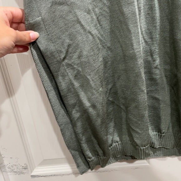 Dorothee Bis Olive Oversized V-Neck Tunic Sweater Top S - Picture 6 of 8